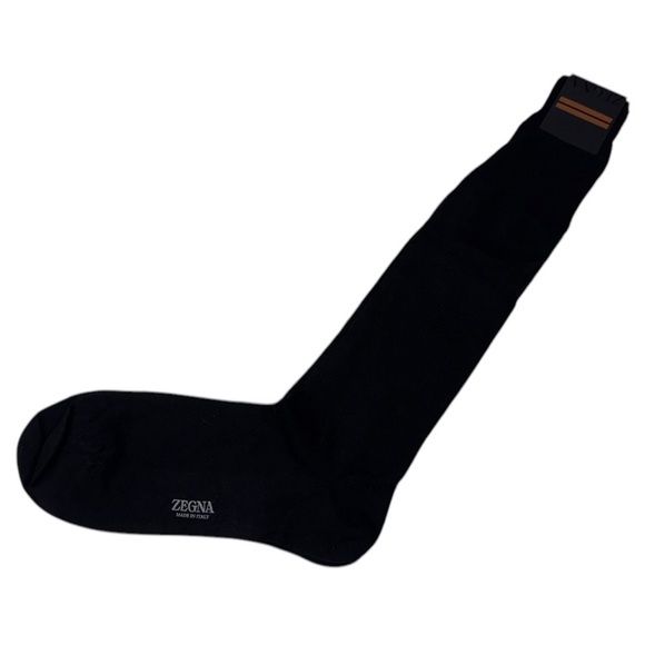 ZEGNA***Black Cashmere Knee Sock***Size 40-41***$160 - Picture 4 of 6